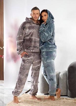 Пижама  з капюшоном тёплая