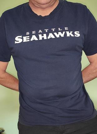 Стильна фірмова  футболка  seattle seahawks nike college navy.л