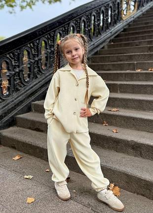 Дитячий вельветовий костюм | сорочка на ґудзиках та штани | фемілі лук | 1826