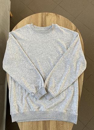 Сірий жіночий світшот h&m 2