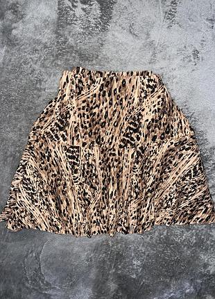 Трендова лео леопард спідниця юбка розмір л м