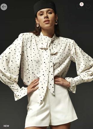 Шифонова блуза у горох gepur