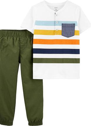 Carters комплект двойка штаны и футболка картерс