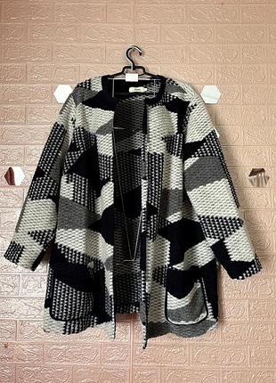 Шерстяний кардиган піджак батал великого розміру 60 62 осінь весна теплий мягкий вовна