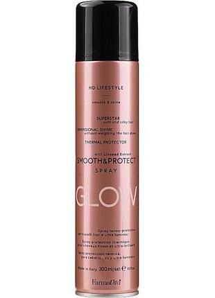Сухий термозахисний спрей ідеальний для випрямлення волосся smooth & protect hd farmavita 300 мл
