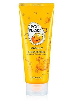 Маска с кератином для поврежденных волос egg planet keratin hair mack daeng gi meo ri 200мл