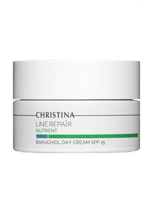 Дневной крем spf 15 christina с бакучиолом line repair nutrient bakuchiol day cream spf 15 50 мл