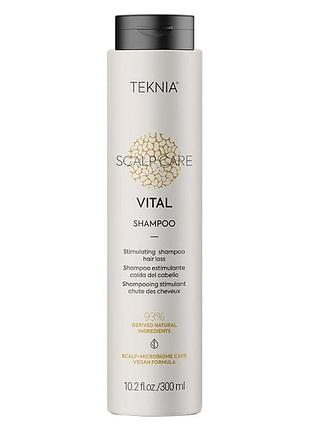 Безсульфатный мицеллярный шампунь lakme против выпадения волос teknia scalp care vital shampoo 300 мл