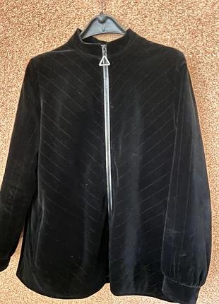 Оксамитова тепла куртка/жакет р.50