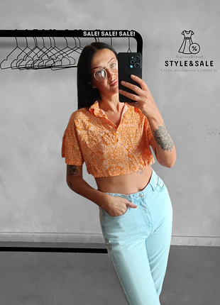 Короткая модная короткая с принтом вискоза м/46