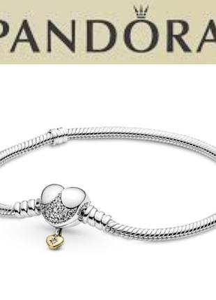 Новый браслет 1:1 pandora. из коллекции "disney", люкс качества, проба 925. с биркой и брендированным мешочком.