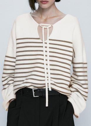 Светр в смужку massimo dutti