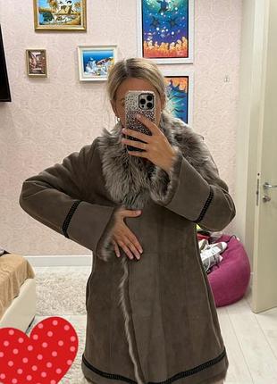 Наймʼякша натуральна дублянка у кольорі мокко на l