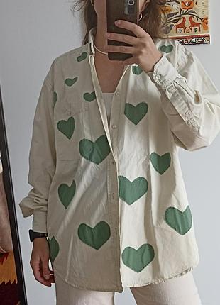 Рубашка с сердечками