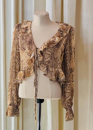 Шикарна жіноча блуза сорочка з принтом