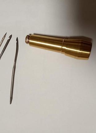 Набор для шитья кожи и ремонта обуви металлическая ручки и 3 иголки