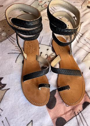 Кожаные босоножки сандалии aspiga