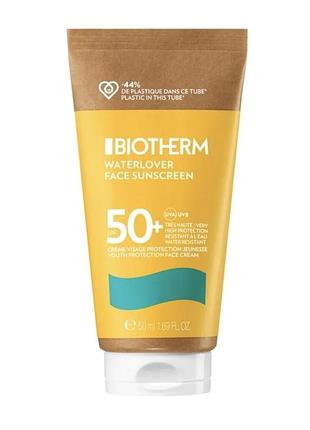 Защитный крем для лица biotherm waterlover spf50+, 50 мл