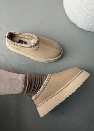Натуральні уггі ugg tazz platform mustard seed