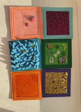 Тактильні картки з фетру для дітей текстурні картки книжка з різними текстурами