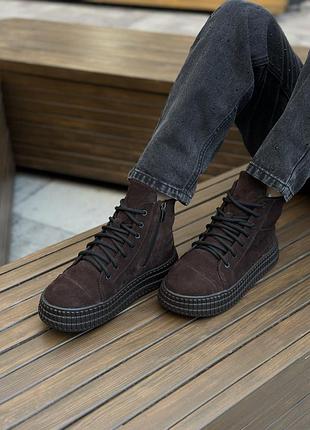 Кеды высокие замша р.36-41