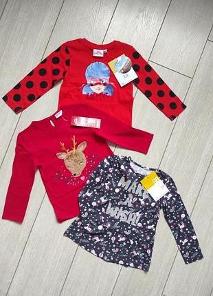 Лонг на дівчинку, кофта з довгим рукавом, лонгслів, леді баг, олень