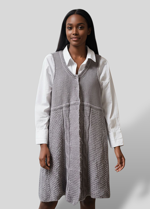 Кардиган длинный теплый мохер+шерсть zara