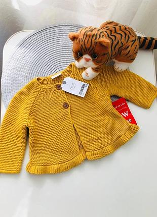 Новая кофточка для девочки на пуговицах фирмы next baby, 3-6 мес