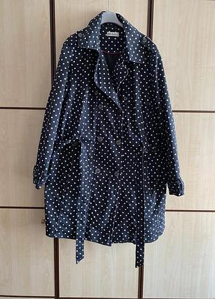 Плащ коттоновый в горох оверсайз