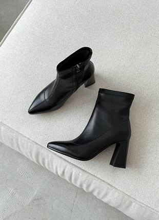 Накладний платіж ❤ утеплені флісом  ботільйони човники лодочки на широкому каблуку демісезонні осінні