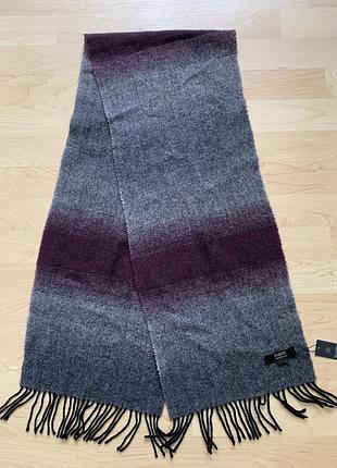 Шерстяной шарф с бахромой bugatti