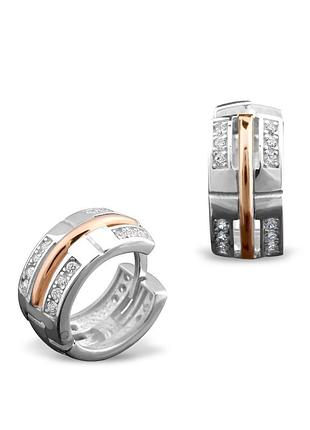 Серебряные серьги с фианитами