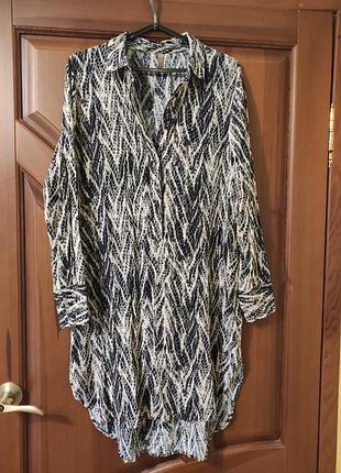 Платье-рубашка с длинным рукавом р.50/eur42