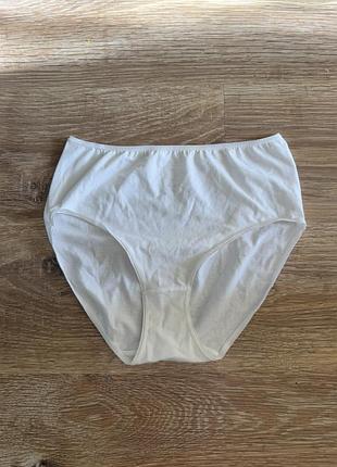 Гарні, базові, котонові, трусики, в білому кольорі, від бренду: george