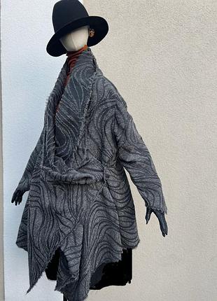 Фактурний кардиган,асиметрия,етно бохо стиль,преміум бренд,schloss berg schule,switzerland