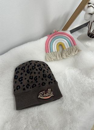 Стильная шапочка лео scotch r’belle, леопардовая шапочка, шапка
