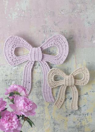 Плетеные банты на стену детской комнаты