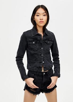 Стильная джинсовка supre denim, черная джинсовка, джинсовая куртка, жакет