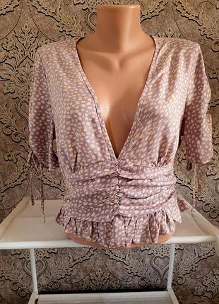 Фиолетовый топ в горошек asos