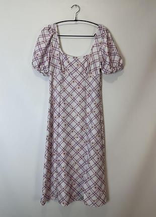 🖤розовое платье миди м petites uk 10