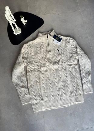 🔥стильный вязаный свитер polo ralph lauren cream🔥