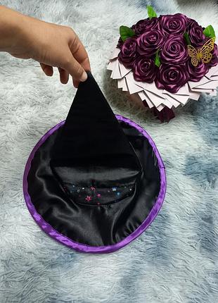 Шляпа ведьмы карнавальная девочке на 2-3 р