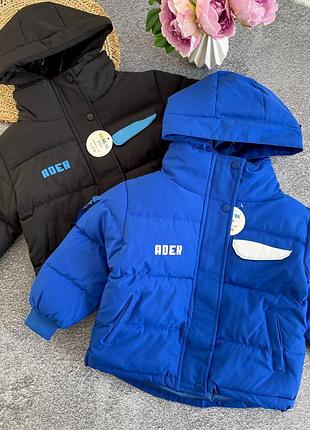 Деми курточка для мальчика синяя и черная