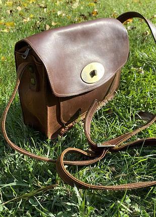 Сумка шкіряна.ручна робота. шкіра крейзі хорс