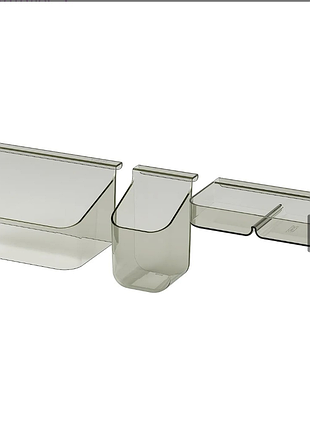 Ikea visslaån вісслаон, набір органайзерів для шухляди, 3шт, сірий ike