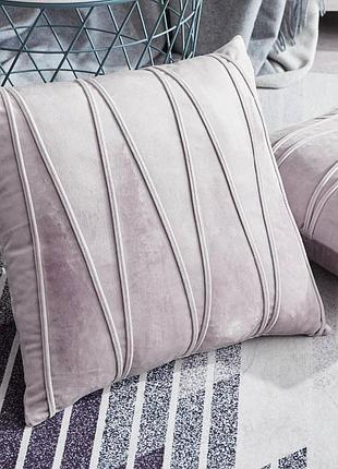 Декоративная подушка cappone переплёт светлый графит ,45х45