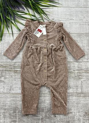 Святковий ромпер чоловічок оксамитовий для дівчинки