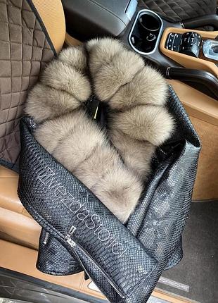Куртка осіння з хутром песця (автоледі)
