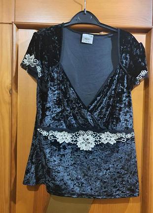 Блузка бархатная женская 14размер европейский
ткань стрейч бархат 100%полиэстр