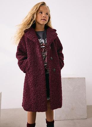 Флисовое пальто тедди next🧸🧸🧸